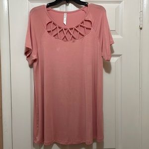 Long short sleeve loose top